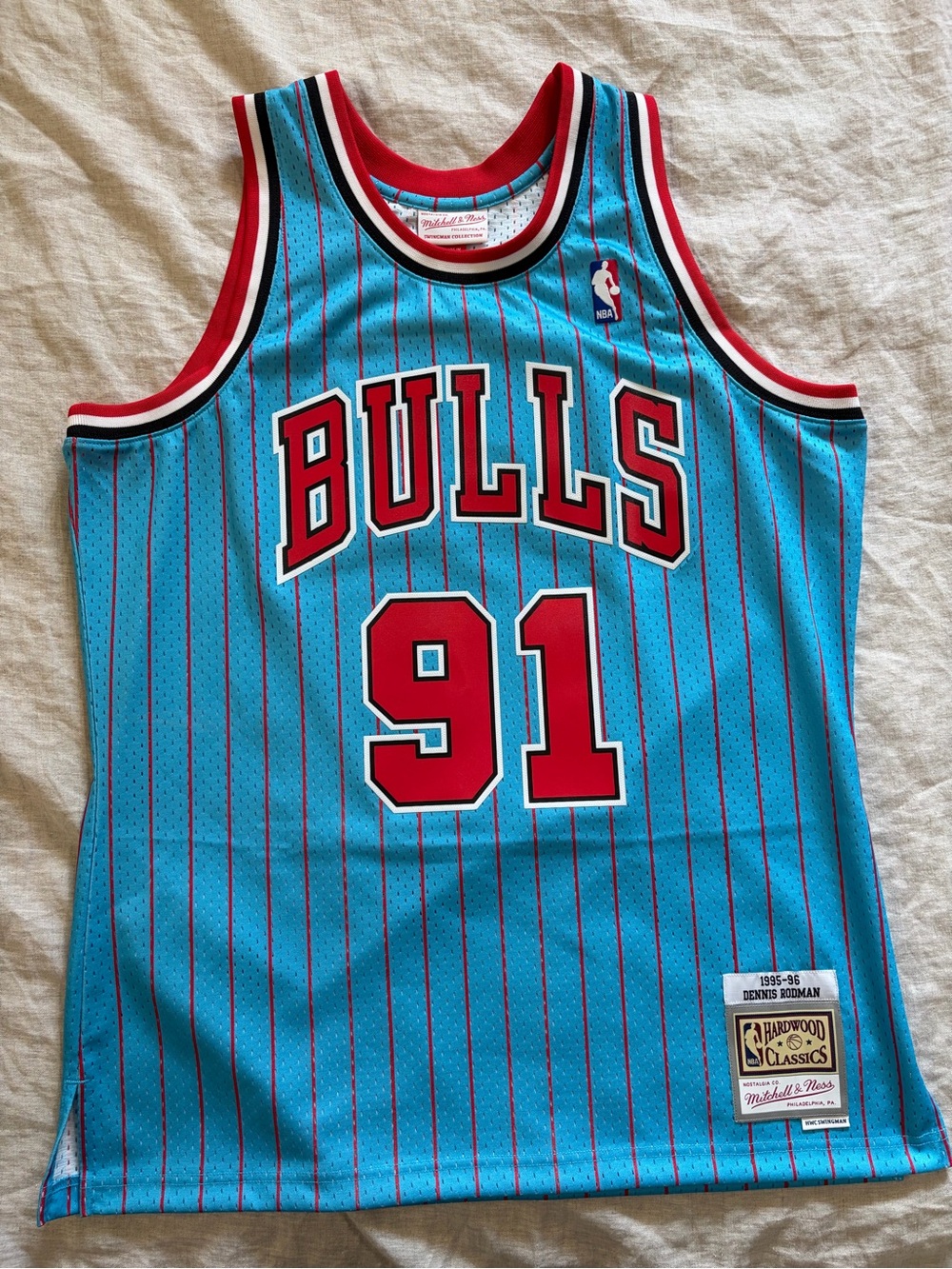 Dennis Rodman 1995-96 Chicago Bulls #91 Official Jersey